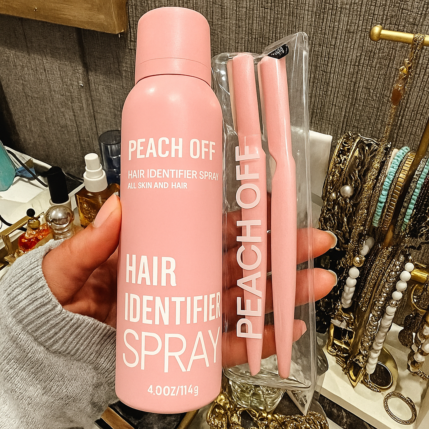 Peach Off Hair Identifier Spray